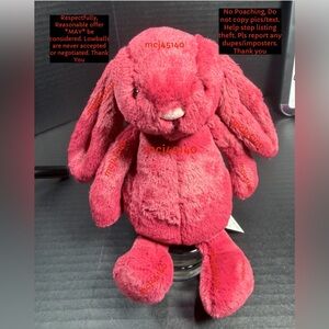 BNWT JELLYCAT LITTLE BASHFUL BUNNY RED CURRANT ONLY